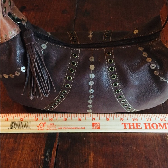 🌞🌛✨Awesome Vintage Fossil Leather Bag Tassel - Picture 3 of 8